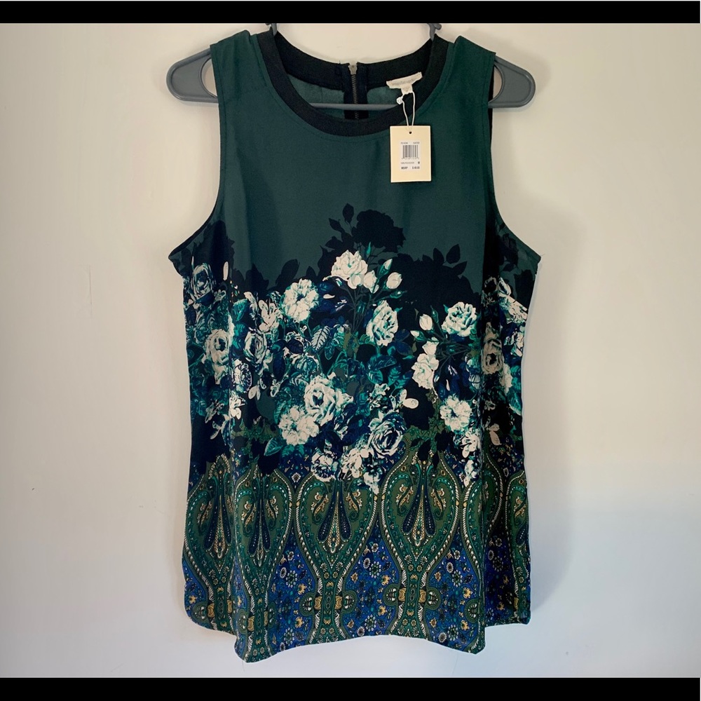 Jennifer & Grace | Green Floral Blouse Top